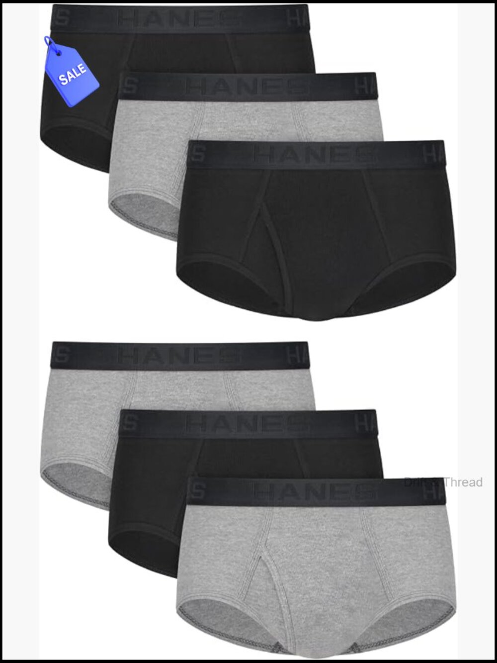 Men's Briefs 6-Pack Tagless Cooling Moisture-Wicking Comfort Soft